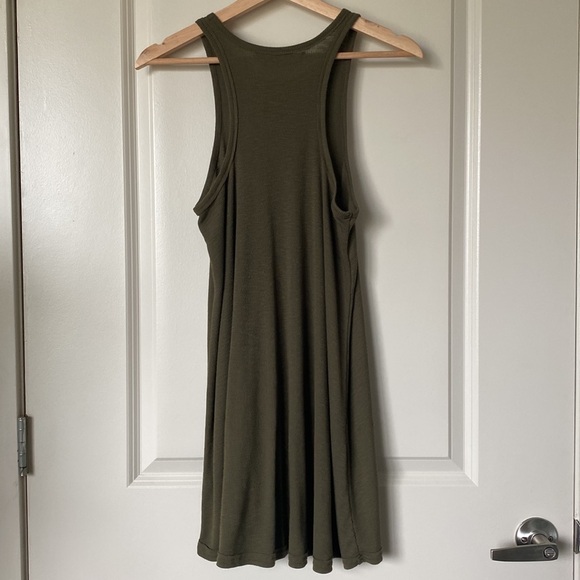 FREE People Beach LA Nite Olive Green Sleeveless Mini Dress - Picture 5 of 6